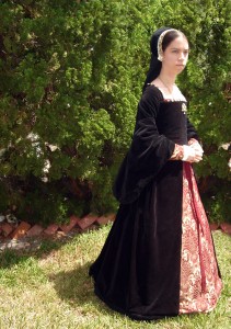Black Velvet Tudor Gown 4