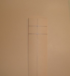 Step 3: On one strip, go down another 1/2 an inch. Set the second strip aside.
