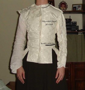Margaret Layton's Jacket fitted down from the front