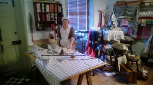 Cutting the fabric -Image by Betsy Ross House