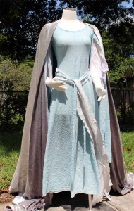 Aqua Elf Dress with cloak