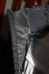 doublet binding and facing in black silk taffeta