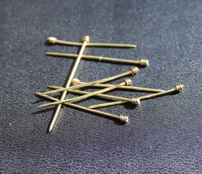 Brass pins after polishing