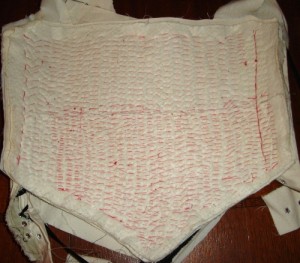 Pad stitched bodice inside