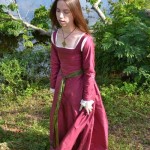 Pink Silk Kirtle Front