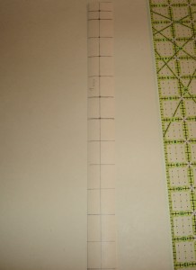 Step 4: Measure down 1 inch from the mark you just made and continue down.