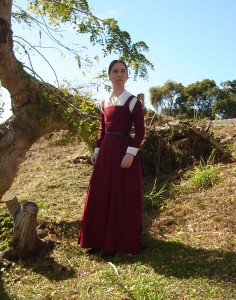 Red Wool Kirtle Front Shot