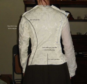Margaret Layton's Jacket fitted down from the back