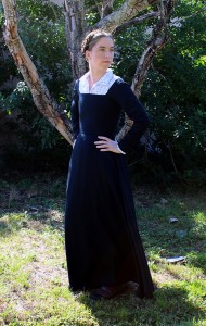 Faux Blackwork shirt and wool kirtle front