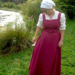 Pink Linen Kirtle Front