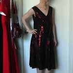 Red and black sequined 1920's inspired dress
