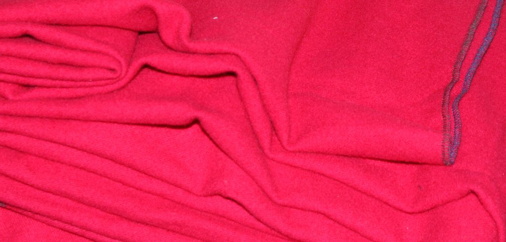 Red wool fabric for the petticoat bodies skirt